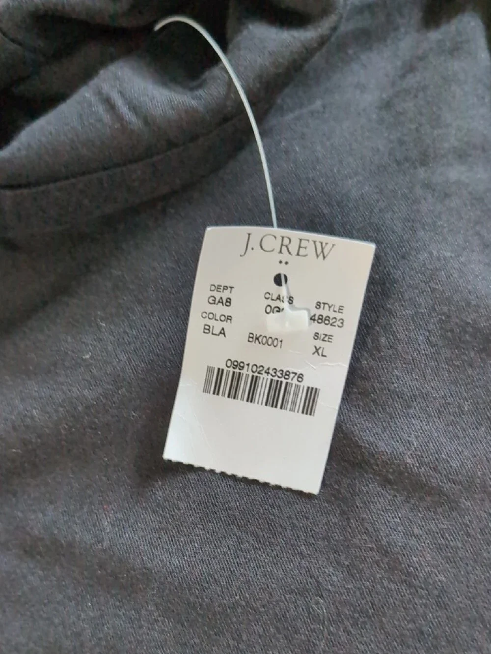 J. Crew Black Long-Sleeve Turtleneck Shirt XL Lightweight Layering All Cotton